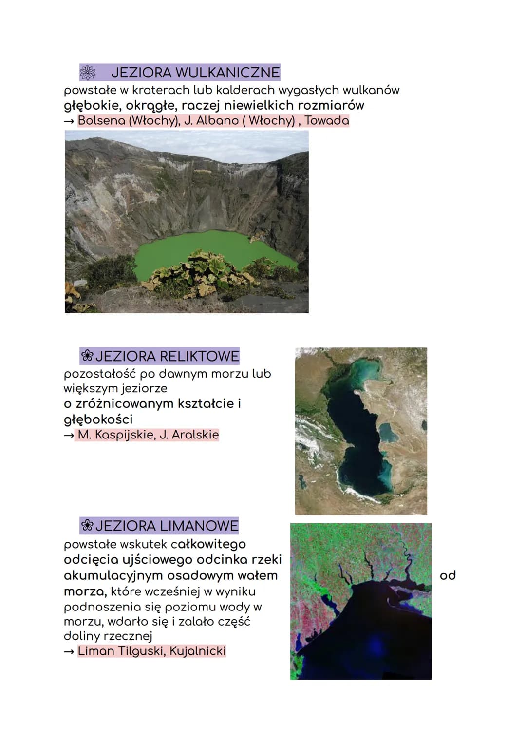 ◆ JEZIORA
→ naturalny zbiornik wodny utworzony w zagłębieniu terenu.
Aby doszło do powstania takiego zbiornika, muszą zostać
spełnione warun