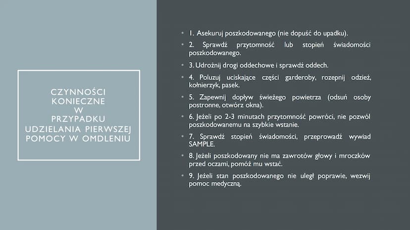 
<h2 id="cotojestomdlenie">Co to jest omdlenie?</h2>
<p>Omdlenie to krótkotrwała utrata przytomności spowodowana zaburzeniem dopływu krwi do