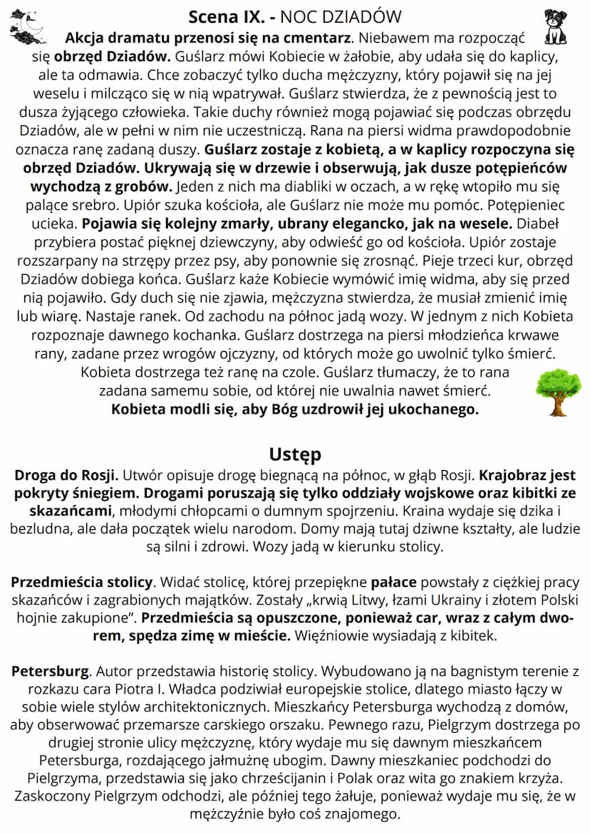 ,,Dziady" cz. III
Geneza
Trzecia część ,,Dziadów" nazywana jest także ,,Dziadami drezdeńskimi" ze względu na
fakt, iż powstała właśnie w sto