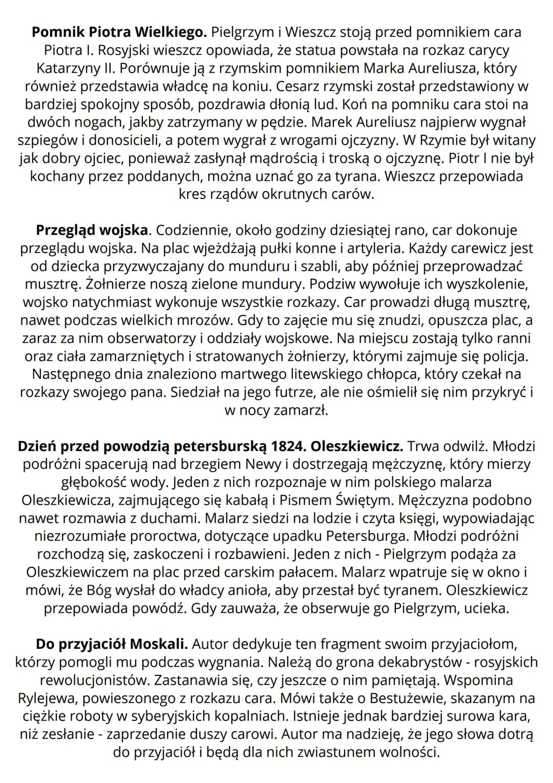 ,,Dziady" cz. III
Geneza
Trzecia część ,,Dziadów" nazywana jest także ,,Dziadami drezdeńskimi" ze względu na
fakt, iż powstała właśnie w sto