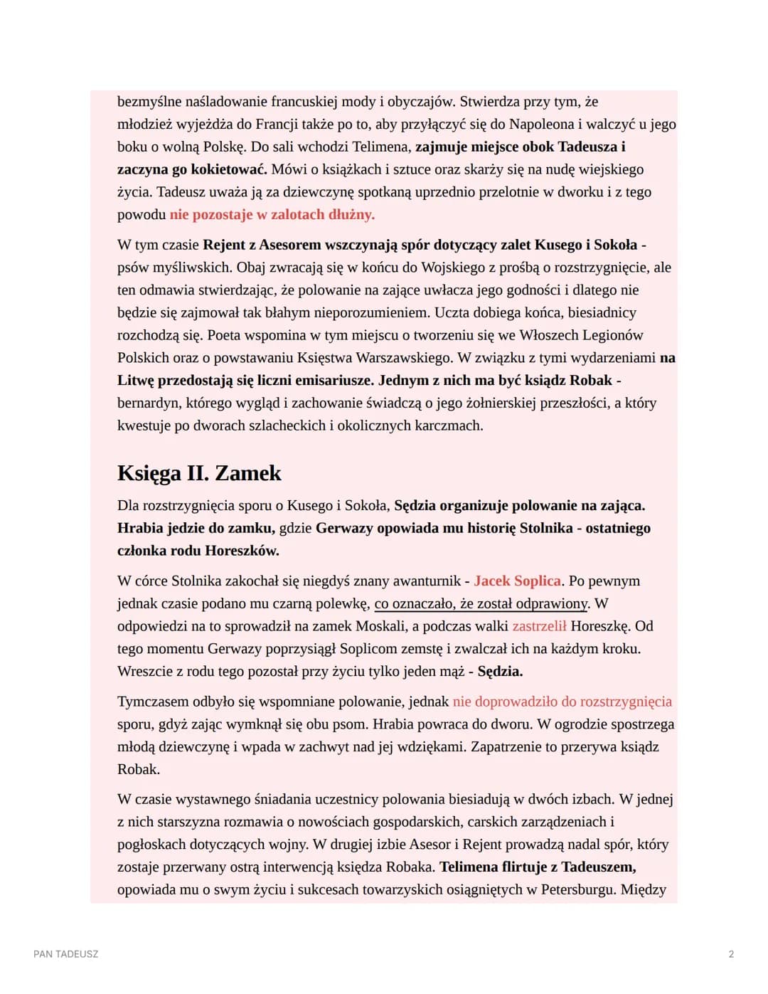 秭主画
Dt fot
津
PAN TADEUSZ
PAN TADEUSZ
AUTOR: ADAM MICKIEWICZ
▼ STRESZCZENIE
Księga I. Gospodarstwo
Księga ta rozpoczyna się inwokacją: "Litwo