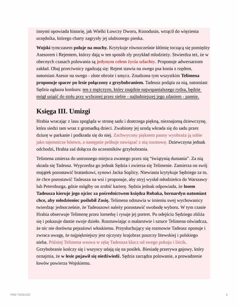 秭主画
Dt fot
津
PAN TADEUSZ
PAN TADEUSZ
AUTOR: ADAM MICKIEWICZ
▼ STRESZCZENIE
Księga I. Gospodarstwo
Księga ta rozpoczyna się inwokacją: "Litwo