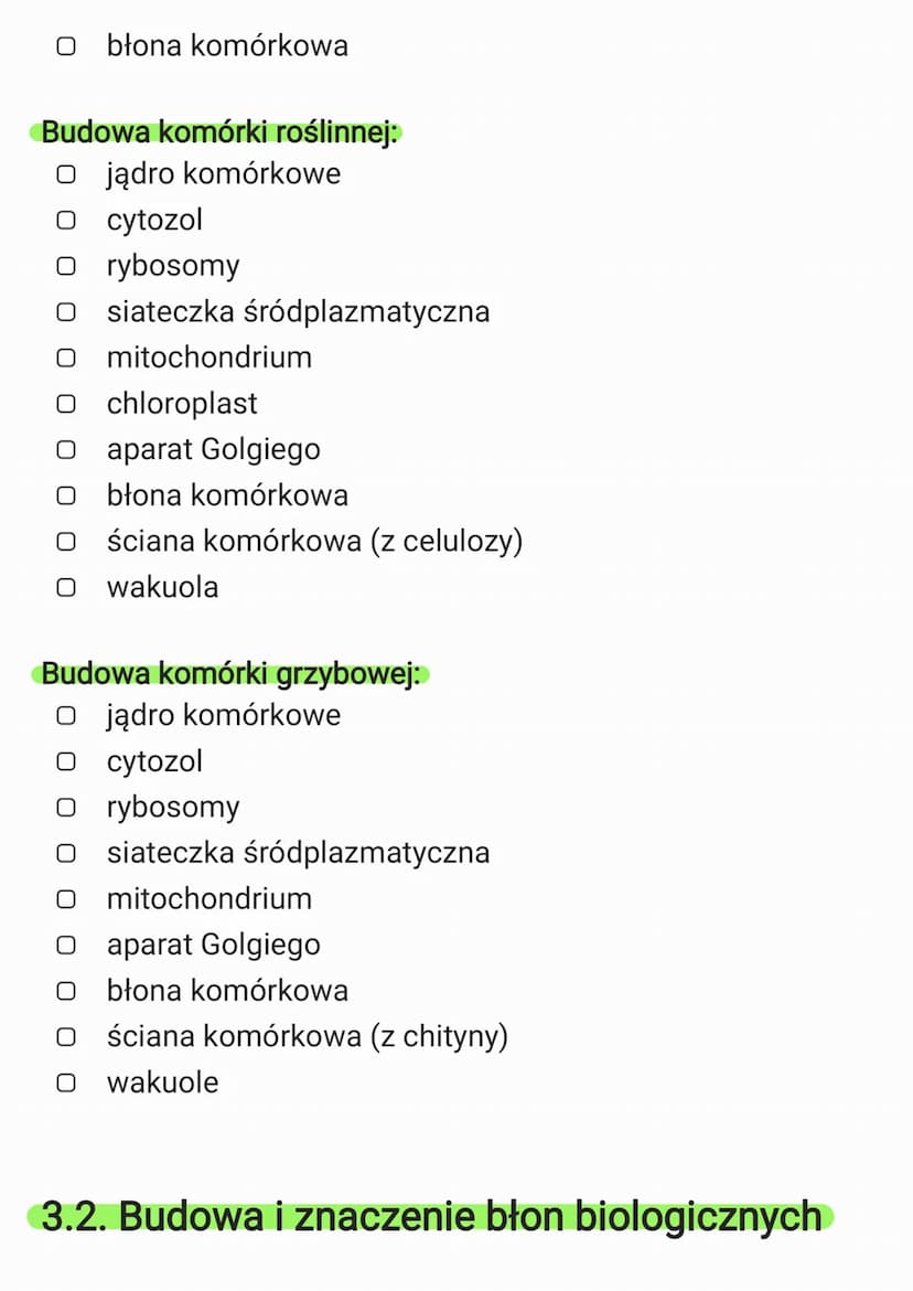 3. Komórka
3.1. Budowa komórki eukariotycznej
Komórka to podstawowa jednostka strukturalna wszystkich
organizmów, zdolna do wykonywania czyn
