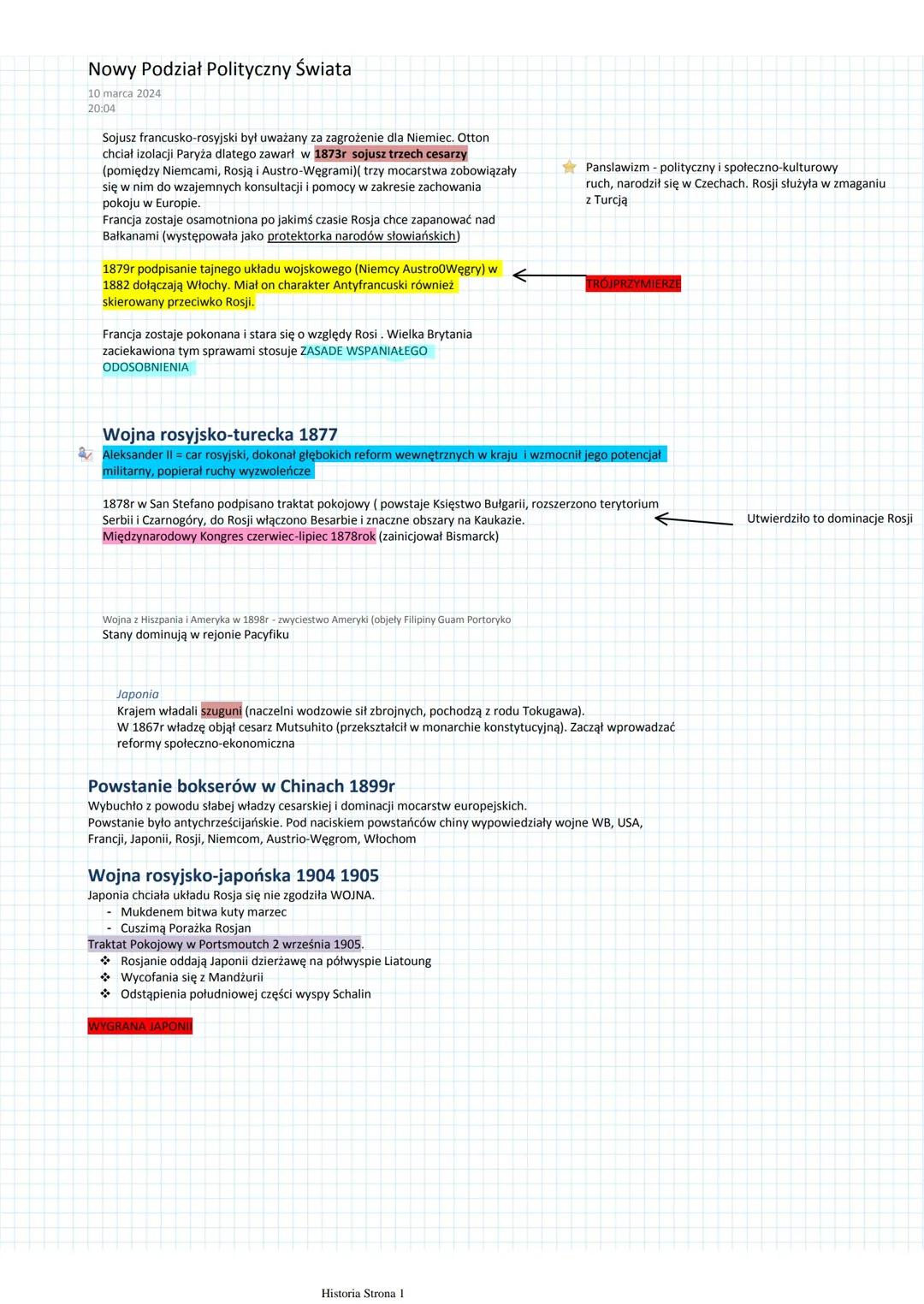 Nowy Światowy Podział Polityczny – Klasa 3 Historia