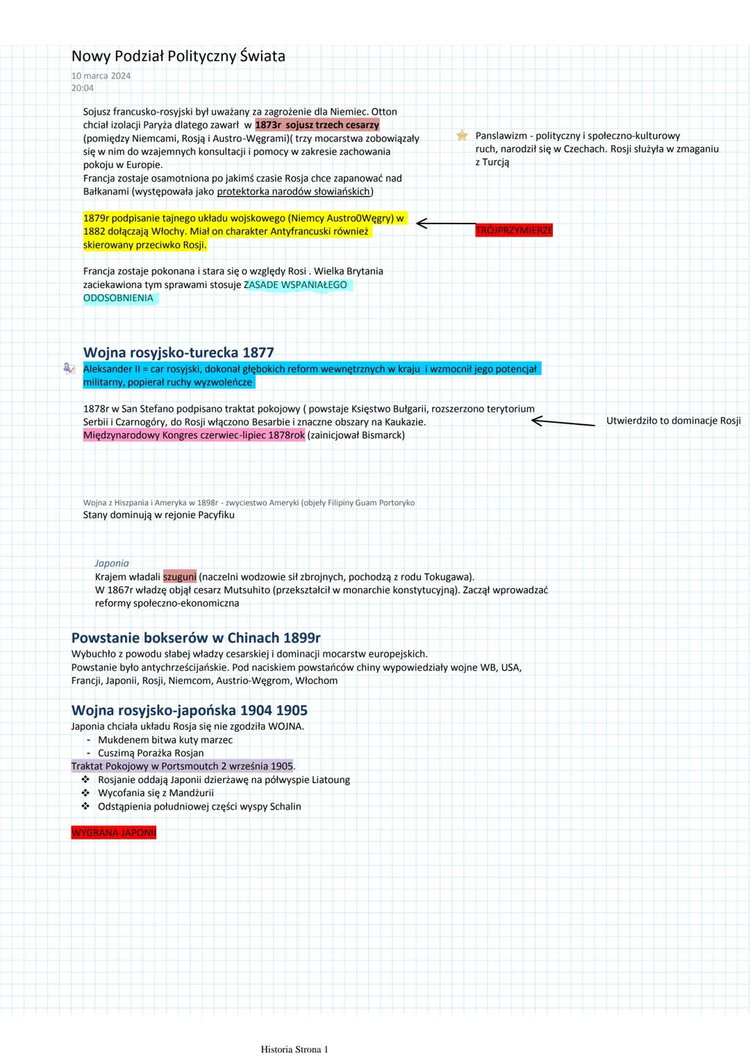 Nowy Podział Polityczny Świata
10 marca 2024
20:04
Sojusz francusko-rosyjski był uważany za zagrożenie dla Niemiec. Otton
chciał izolacji Pa