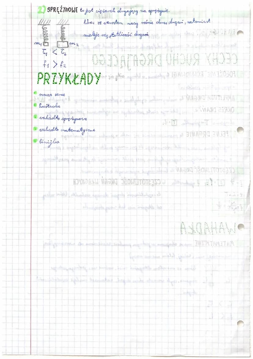 DRGANIA I FALEXA
FIZYKA
RUCH DRGAJĄCY ciota polega na jego przemieszczaniu się tam i s pomotem po tej samej
trosie (tome ruchu) i st rósmych