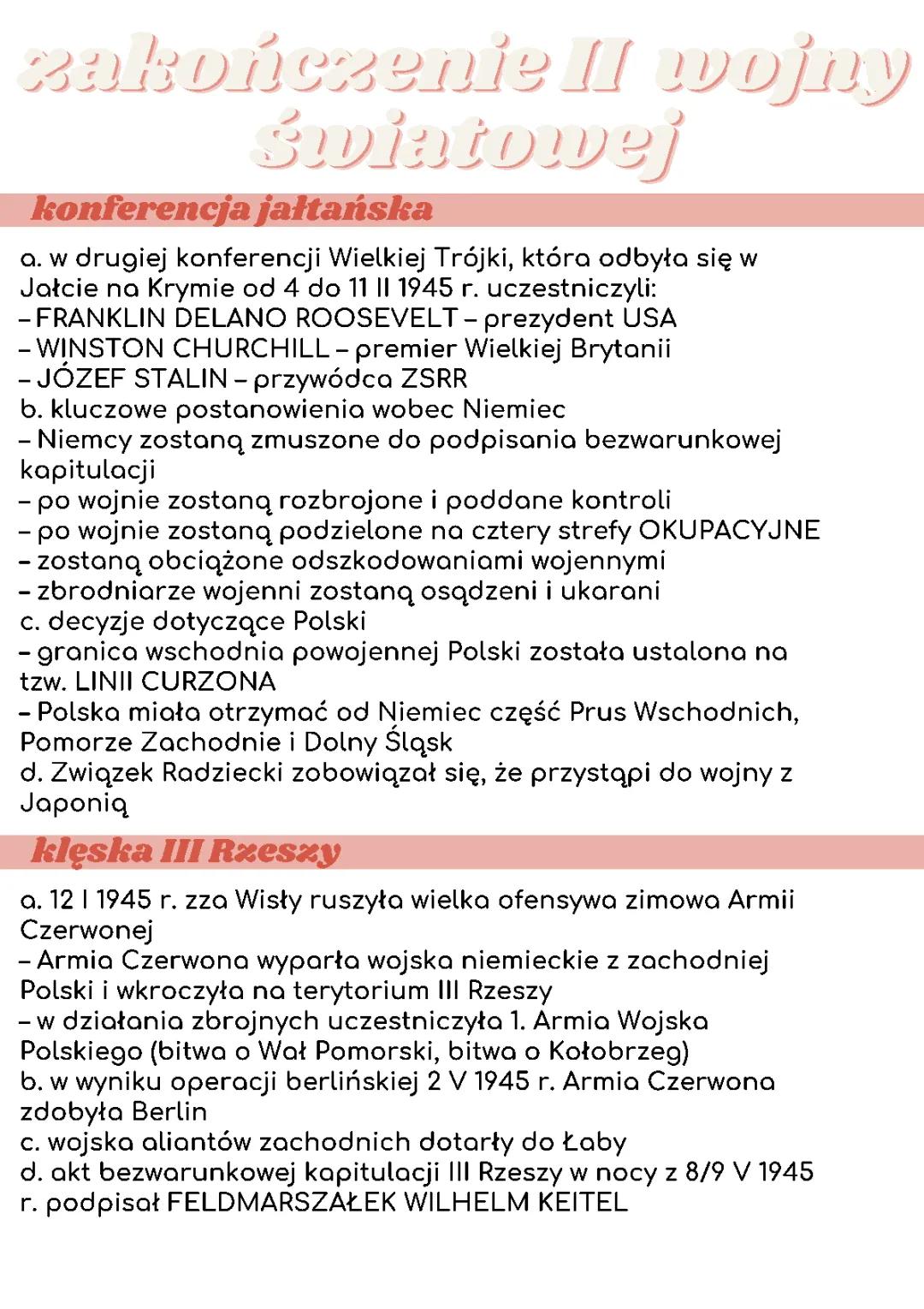 Koniec II Wojny Światowej: Najważniejsze Fakty