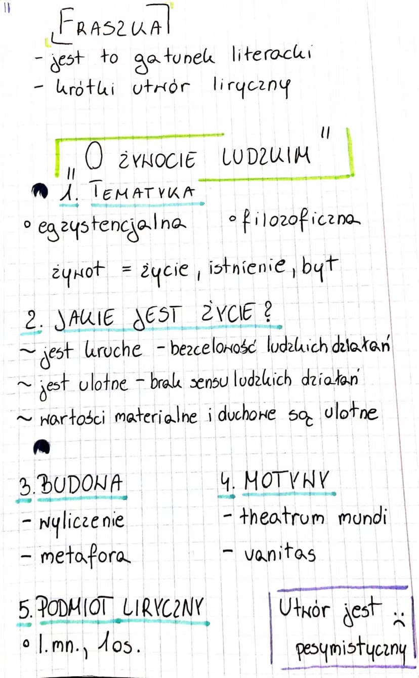 PIESN XX
1. CHARAKTER
o biesiadna - bawi się, pije, żartuje
filozoficzna - daje rady jak żyć,
JSM 3G
t.co cenić
O
2. TEMAT/PODMIOT LIRYCZNY

