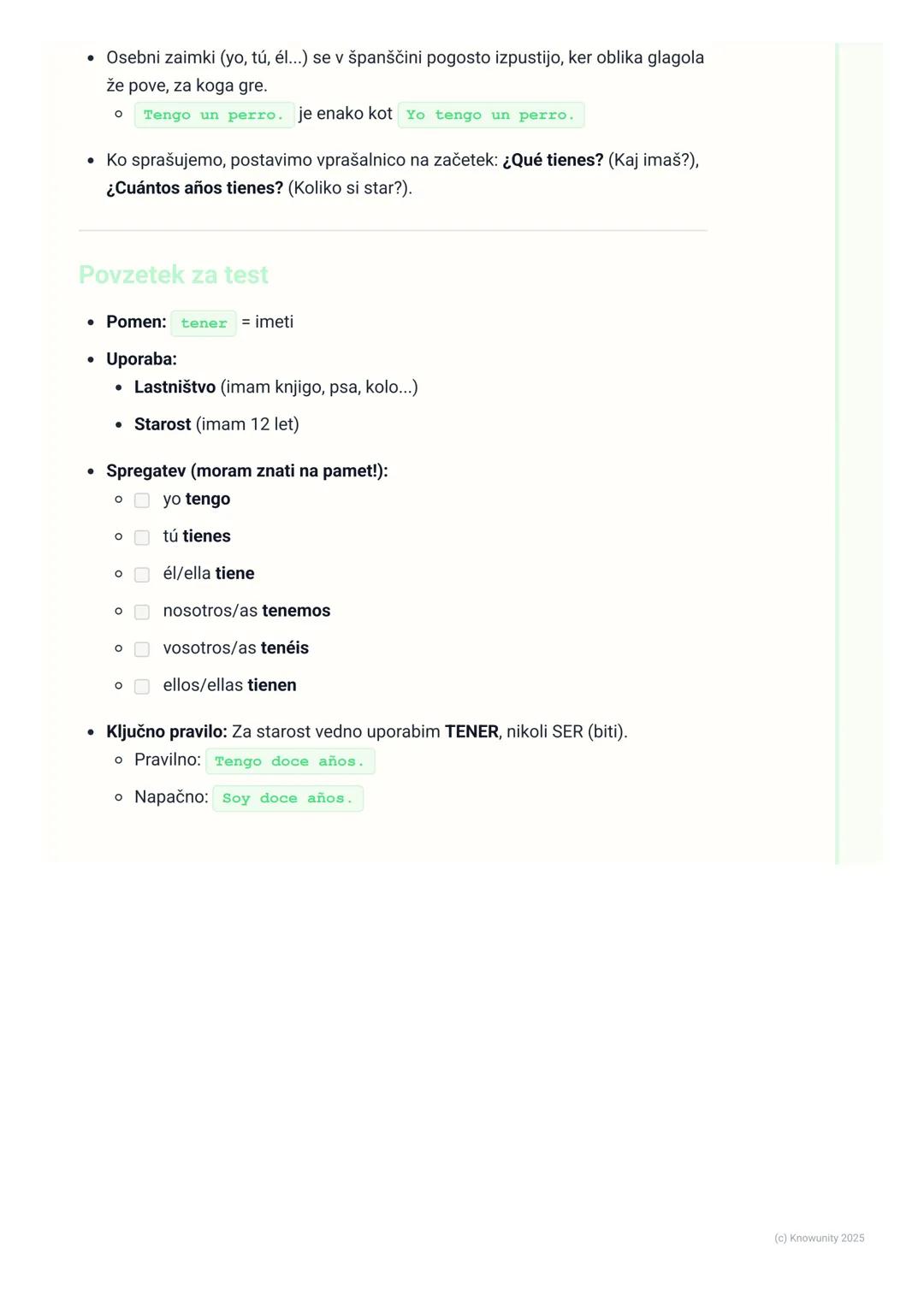 # Glagol 'Tener' (imeti)

Spoznavanje glagola 'tener'

Glagol tener je eden najpomembnejših glagolov v španščini. Po slovensko
pomeni imeti.