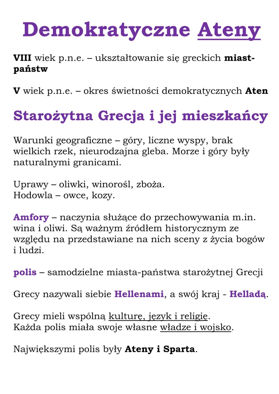 Demokratyczne Ateny
VIII wiek p.n.e. – ukształtowanie się greckich miast-
państw
V wiek p.n.e.
okres świetności demokratycznych Aten
Staroży