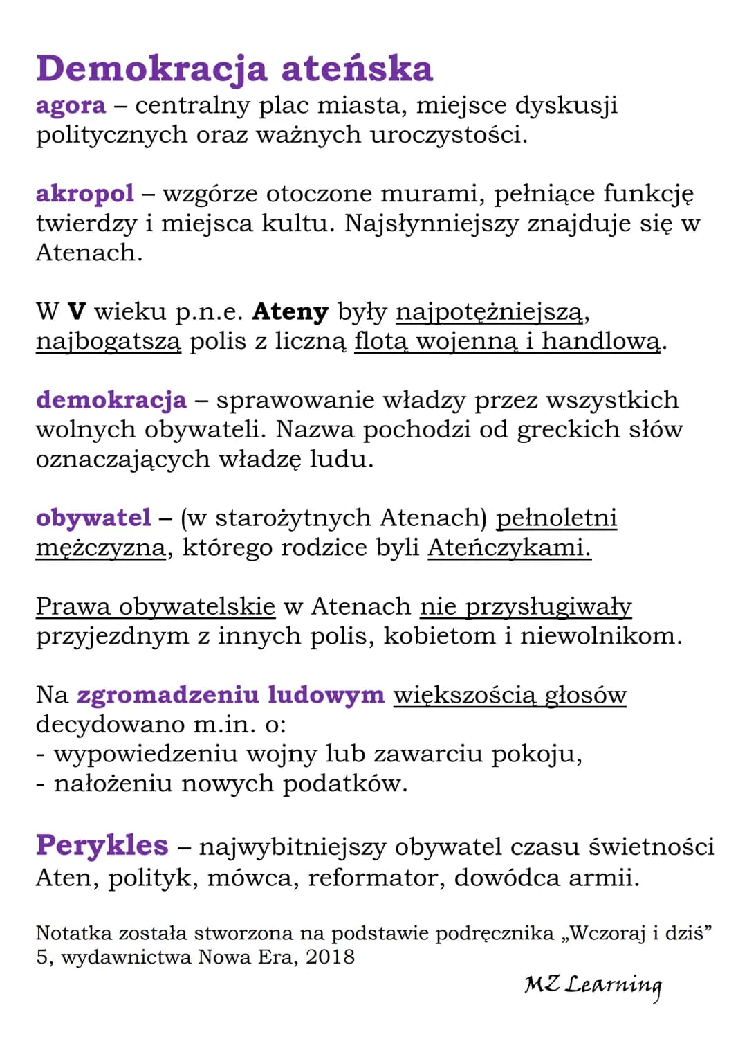 Demokratyczne Ateny
VIII wiek p.n.e. – ukształtowanie się greckich miast-
państw
V wiek p.n.e.
okres świetności demokratycznych Aten
Staroży