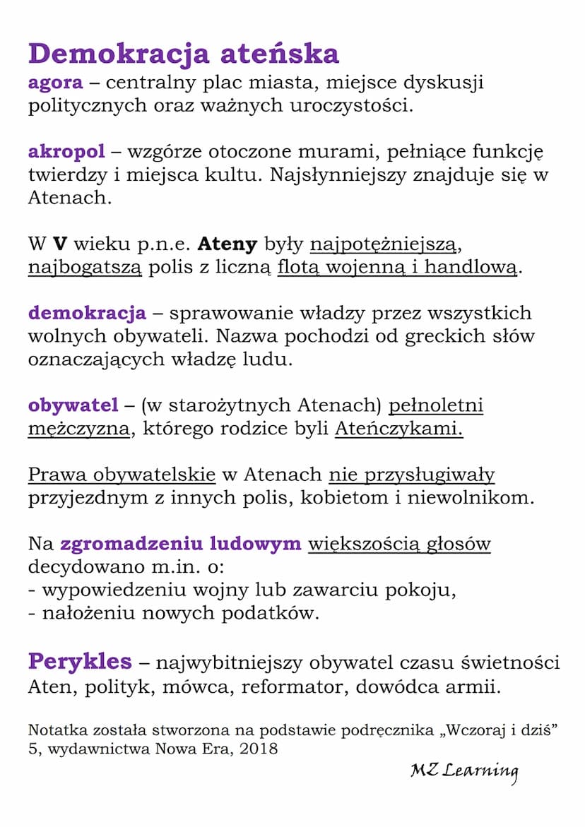 Demokratyczne Ateny
VIII wiek p.n.e. – ukształtowanie się greckich miast-
państw
V wiek p.n.e.
okres świetności demokratycznych Aten
Staroży