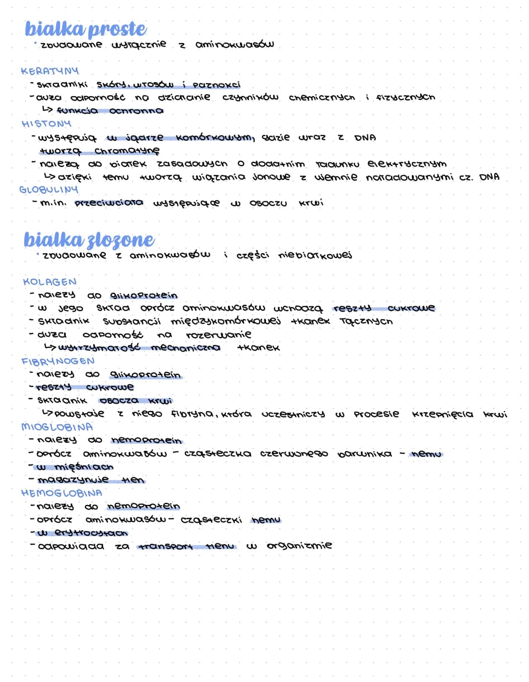 Aminokwasy
Zbudowane sa z węgia, wodoru, tienu i azotu, w SkTad niektórych wchodzi tez
siarka
obecność dwóch grup funkcyjnych: zasadowej -NH
