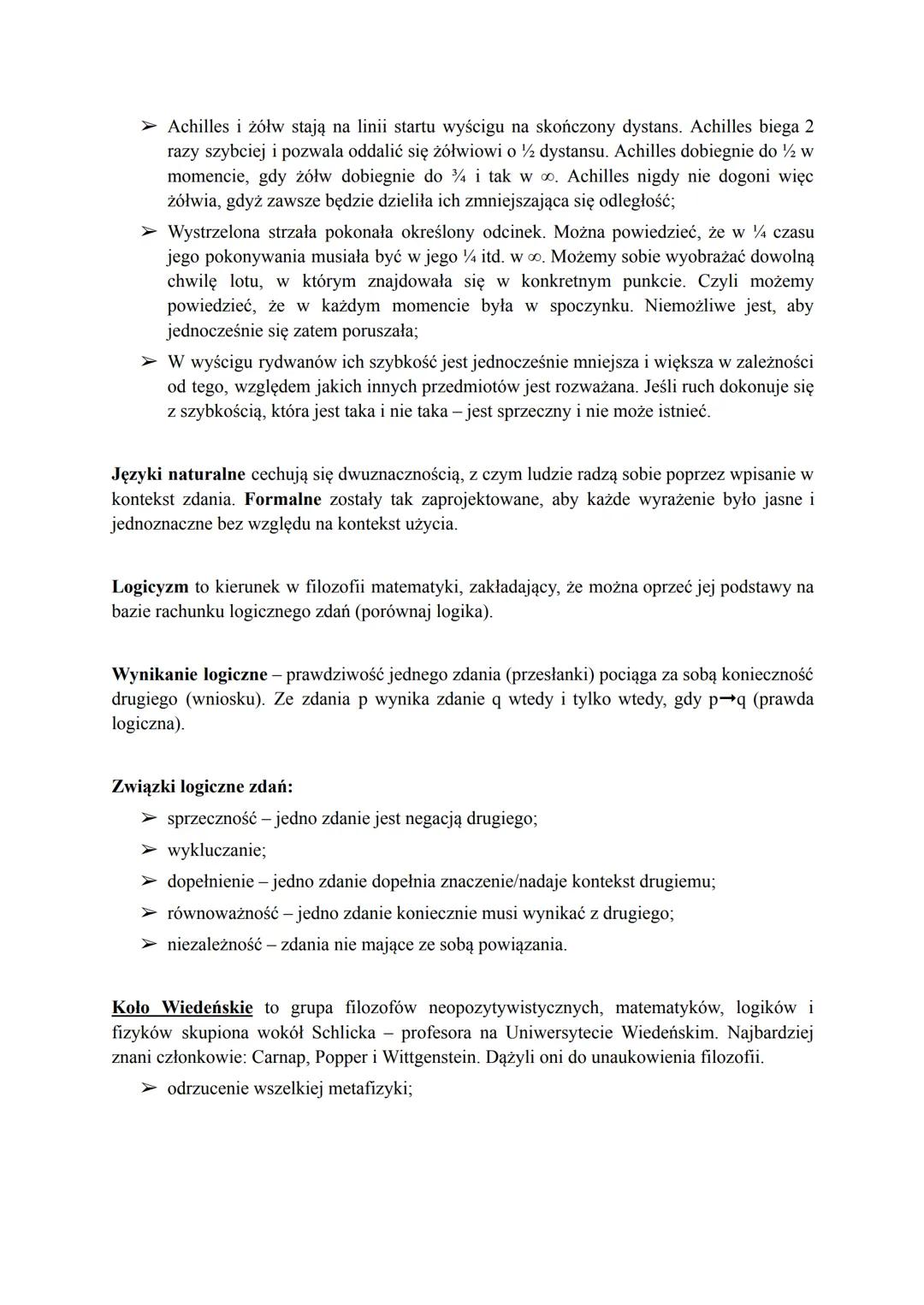 Logika - nauka o zasadach poprawnego rozumowania, formułowania poprawnych wniosków
(konkluzje, twierdzenia kończące rozumowanie) na podstawi