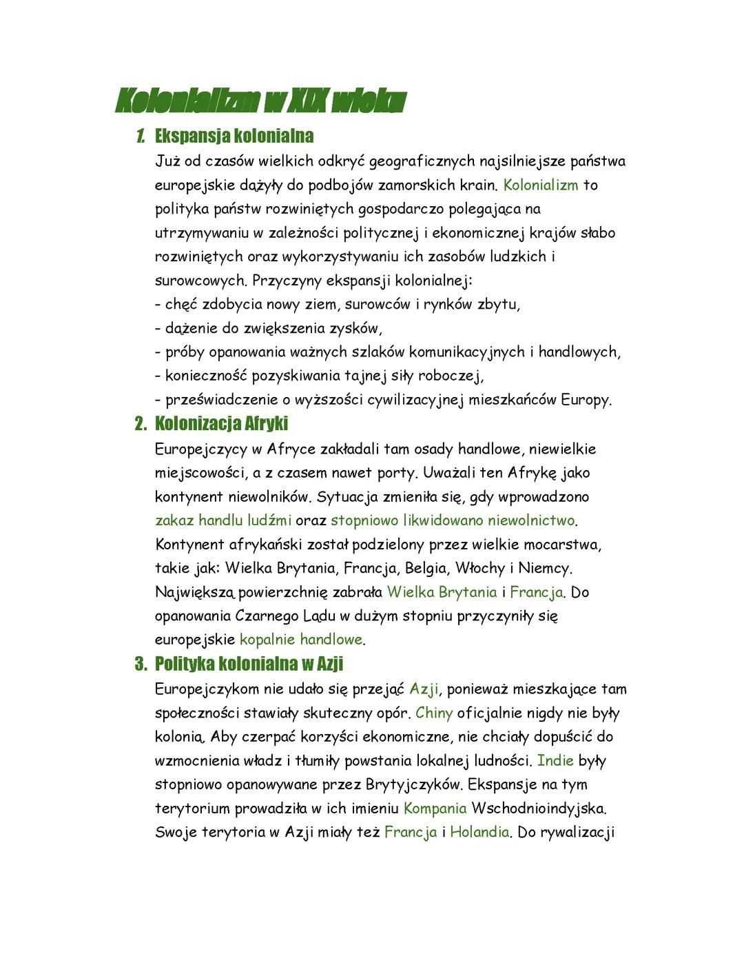 Kolonializm w XIX Wieku: Najważniejsze Fakty