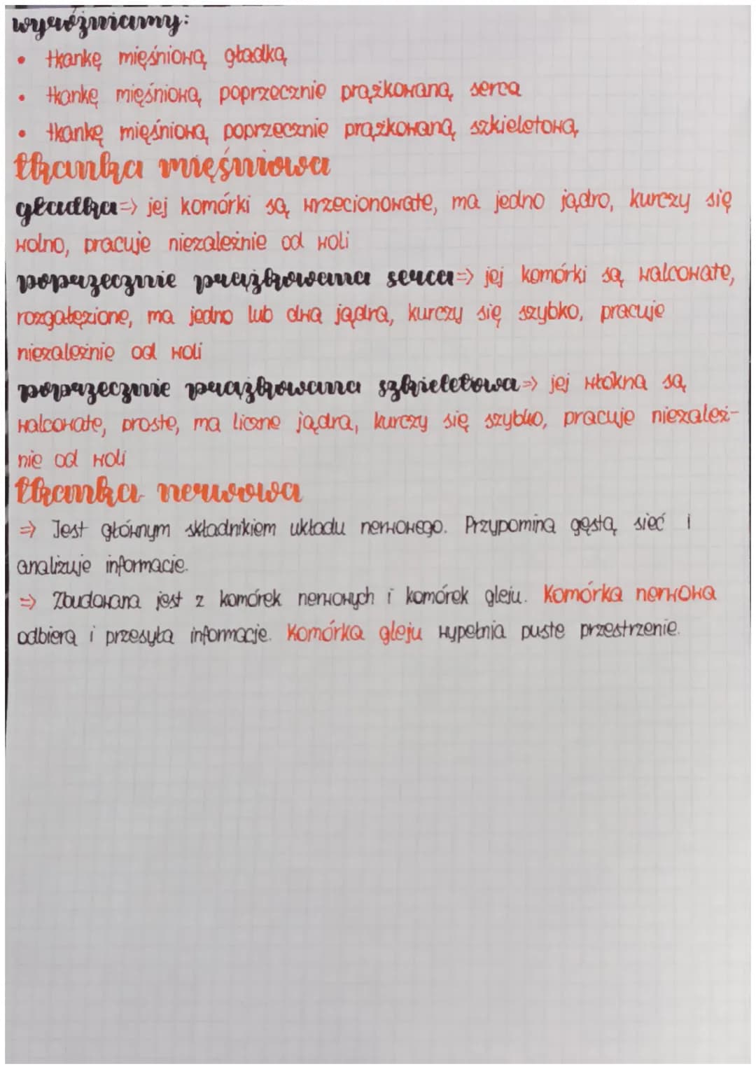 biologia
tkanki u zwierzat
=> Ciała zwierzął są zbudowane z tkanki nabłonkowej, mięśniowej, nerwowej
i łącznej. Każda ma budowęI właściności