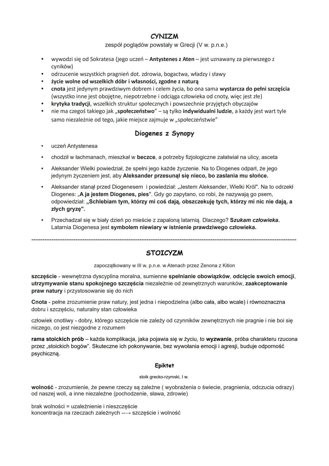 cynizm i stoicyzm