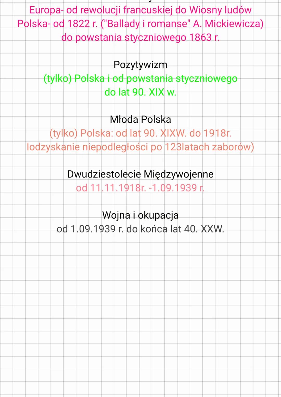Antyk (starożytność)
od wynalezienia pisma ok. Vw.p.n.e
do 4tbr.n.e.- upadek cesarstwa zachodnio rzymskiego
Średniowiecze
476r.-1450 r. -wyn