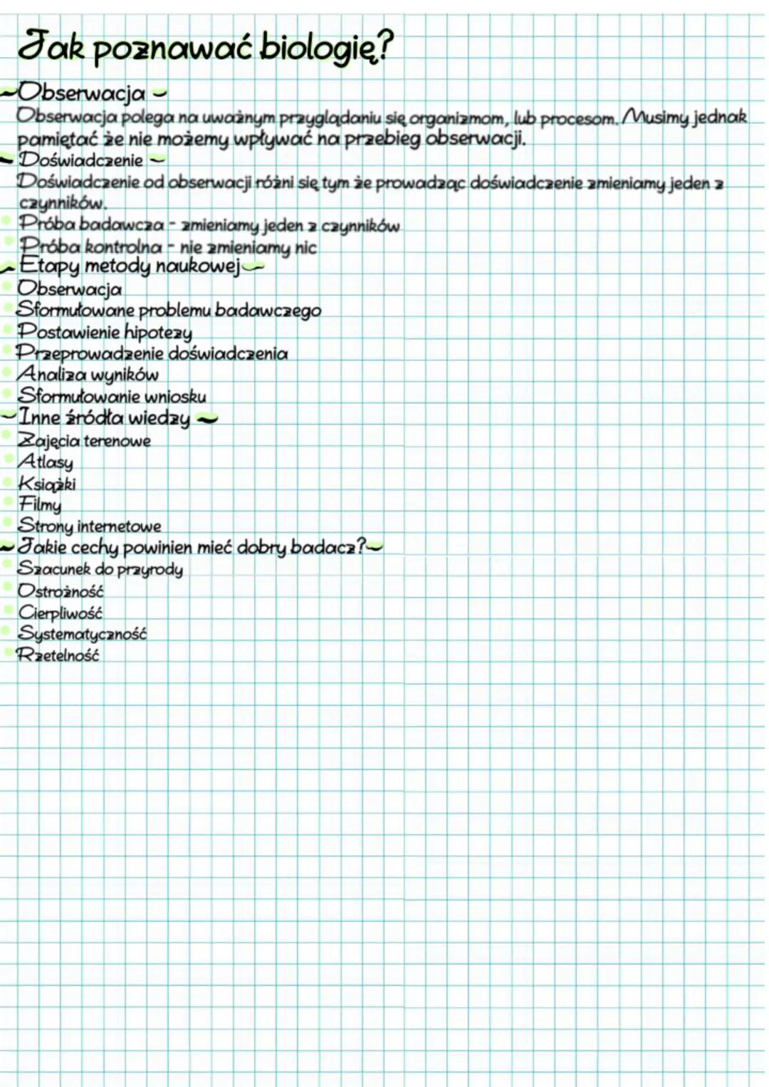 # Jak poznawać biologię?

- Obserwacja-
- Obserwacja polega na uważnym przyglądaniu się organizmom, lub procesom. Musimy jednak
pamiętać że 