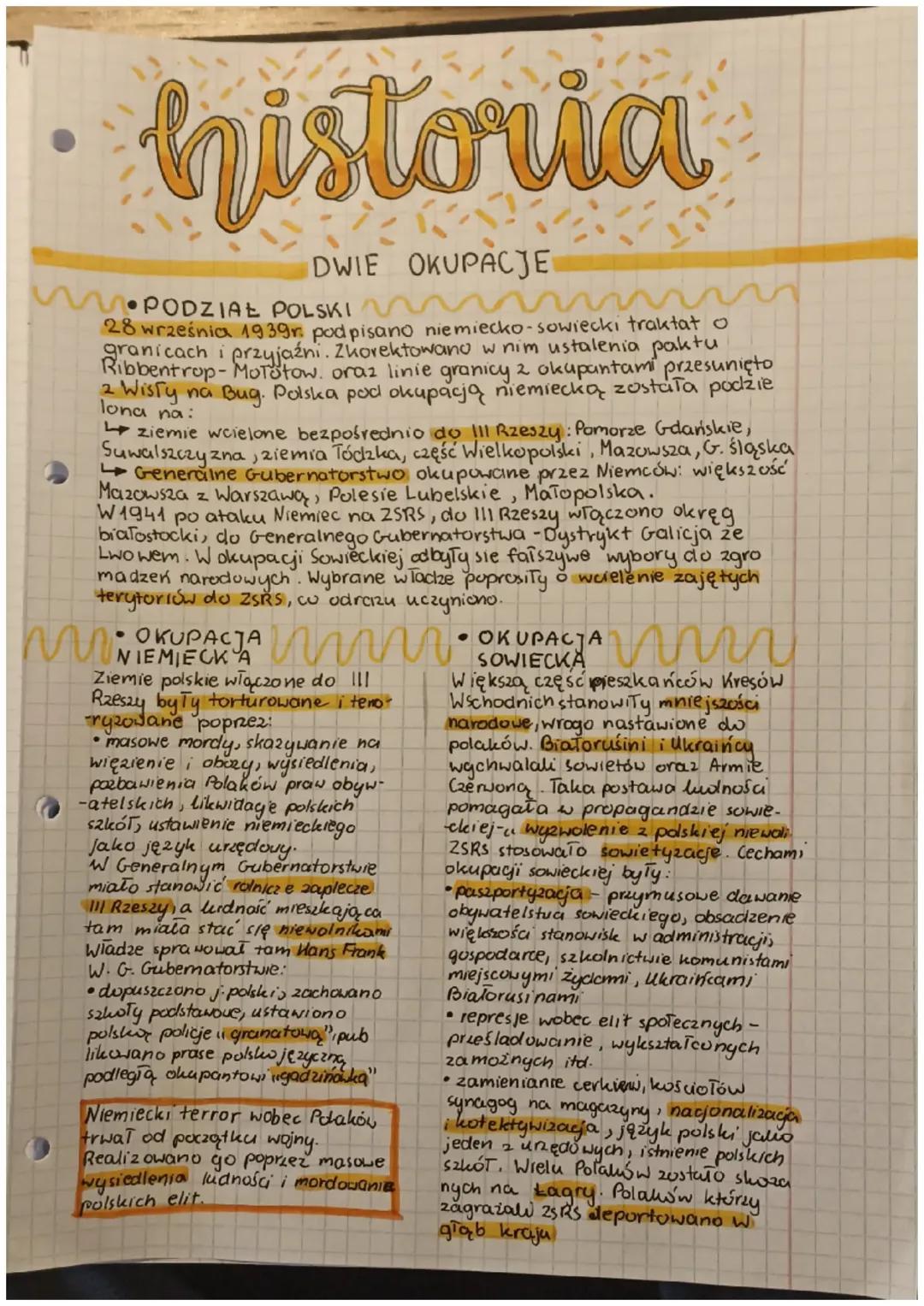 Okupacja Polski podczas II wojny światowej: działania Niemiec i ZSRR