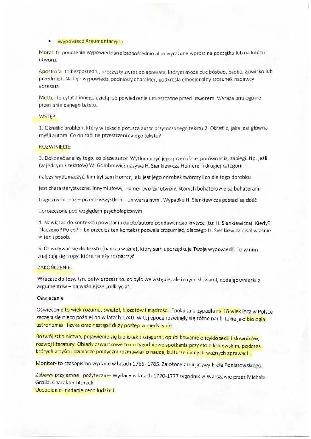 Wypowiedź argumentacyjna  