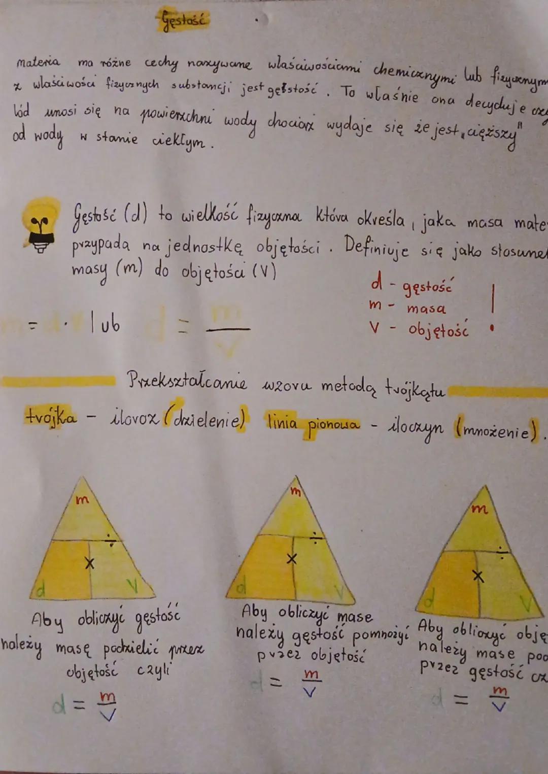 Gęstość i jej znaczenie w chemii