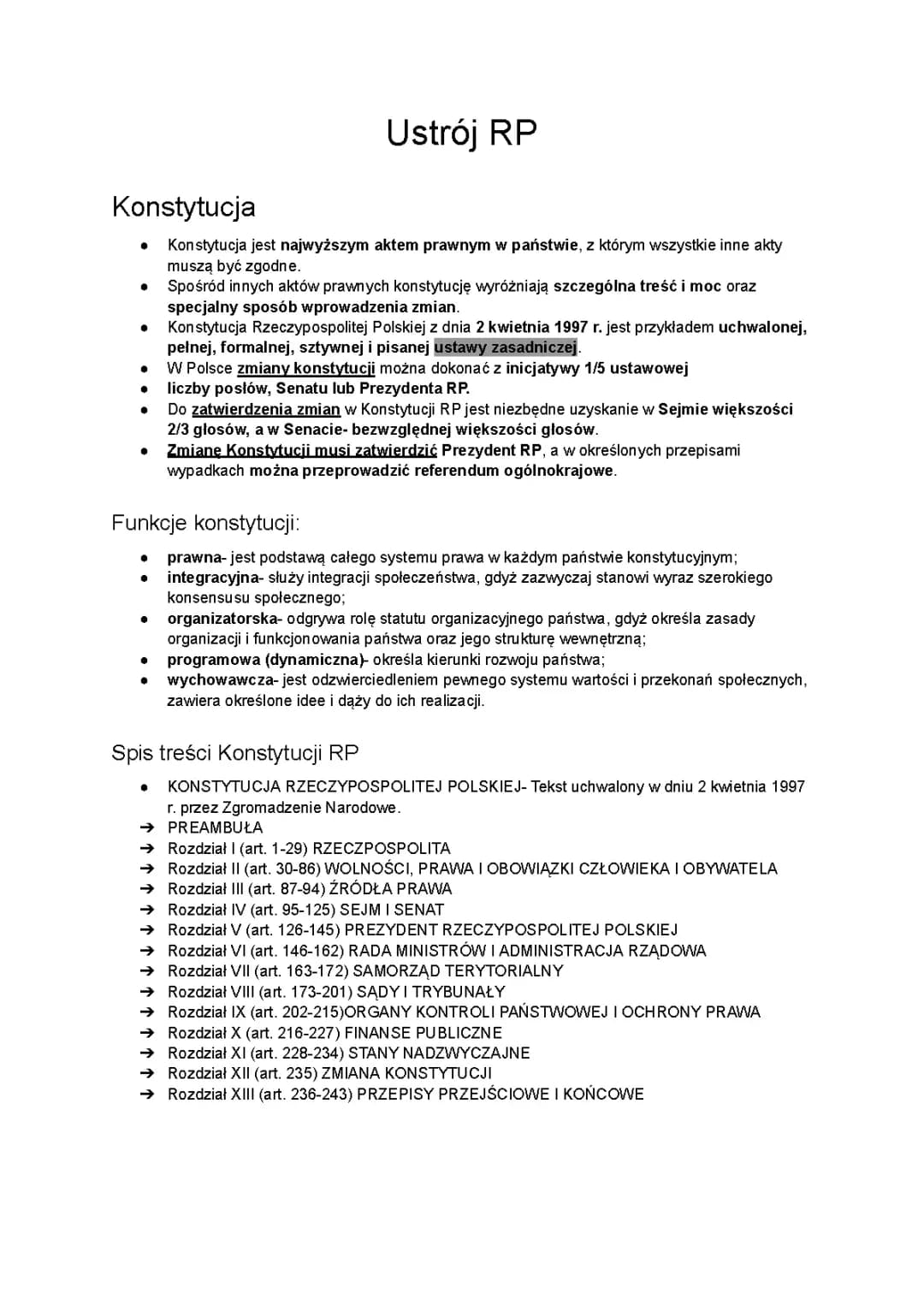 Ustrój Rzeczypospolitej Polskiej