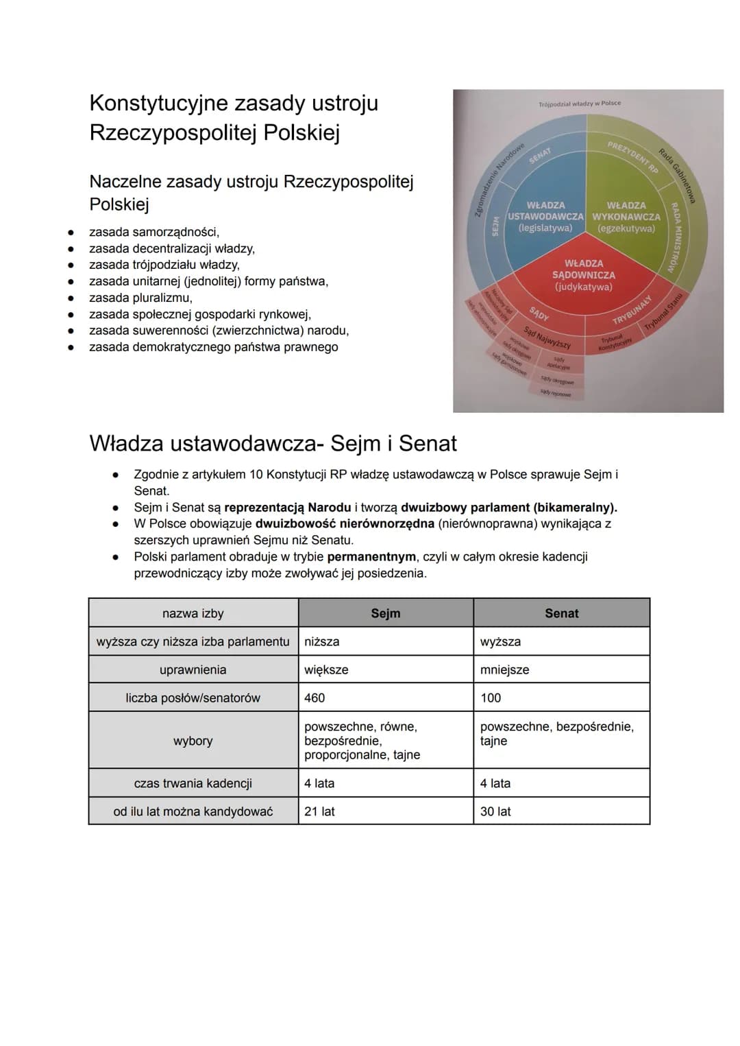 Konstytucja
Konstytucja jest najwyższym aktem prawnym w państwie, z którym wszystkie inne akty
muszą być zgodne.
Spośród innych aktów prawny