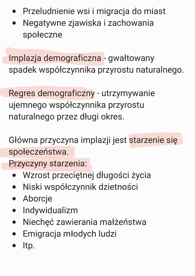 Eksplozja demograficzna - nagły wzrost
współczynnika przyrostu naturalnego.
Przyczyny:
• Spadek liczby zgonów
●
Zmniejszenie umieralności ni