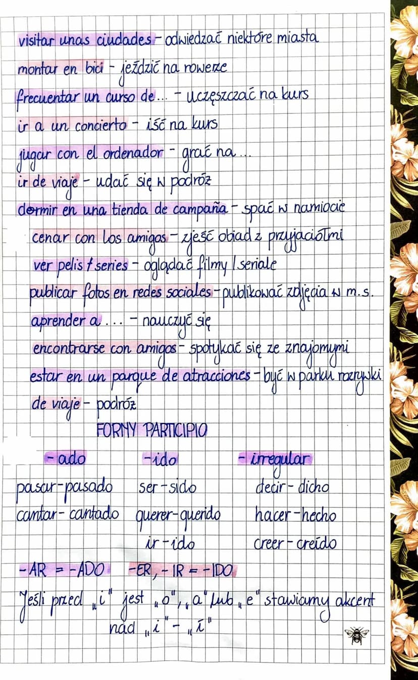 PRETÉRITO PERFECTO COMPUESTO
HABER
yo he
11. has
Ill. ha
1. hemos
1. habers
Than
Nieregulame imieslowy: abrir - abierto, escribir-escrito,
p