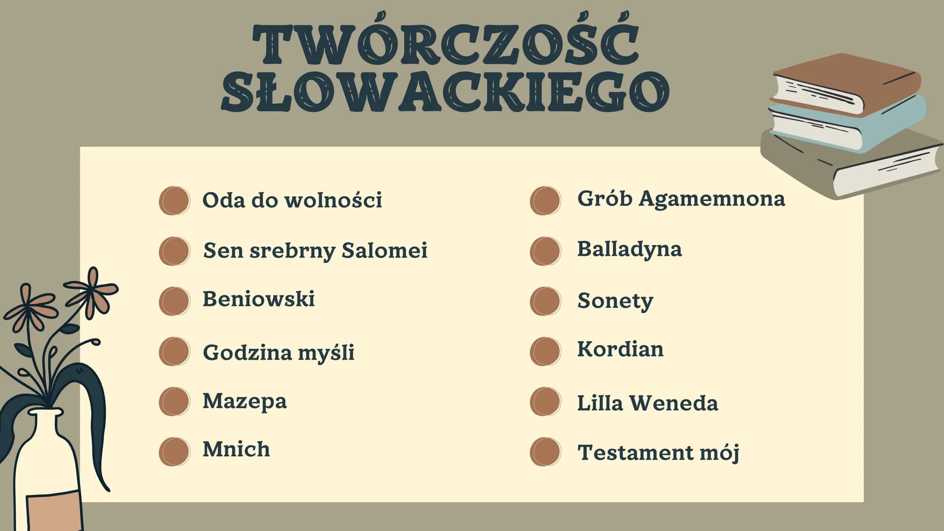 www.b
JULIUSZ
SŁOWACKI KIM BYŁ
JULIUSZ?
Juliusz Słowacki jest tradycyjnie zaliczany do
Trzech Wieszczów. Jest znany przede wszystkim
jako po