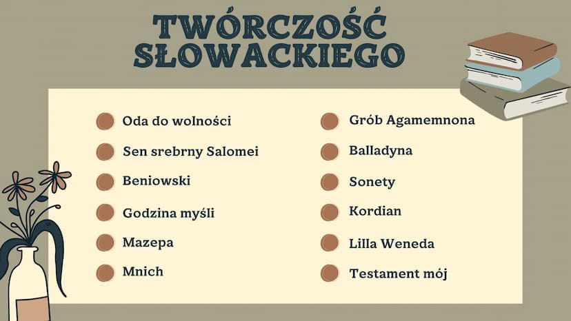 www.b
JULIUSZ
SŁOWACKI KIM BYŁ
JULIUSZ?
Juliusz Słowacki jest tradycyjnie zaliczany do
Trzech Wieszczów. Jest znany przede wszystkim
jako po