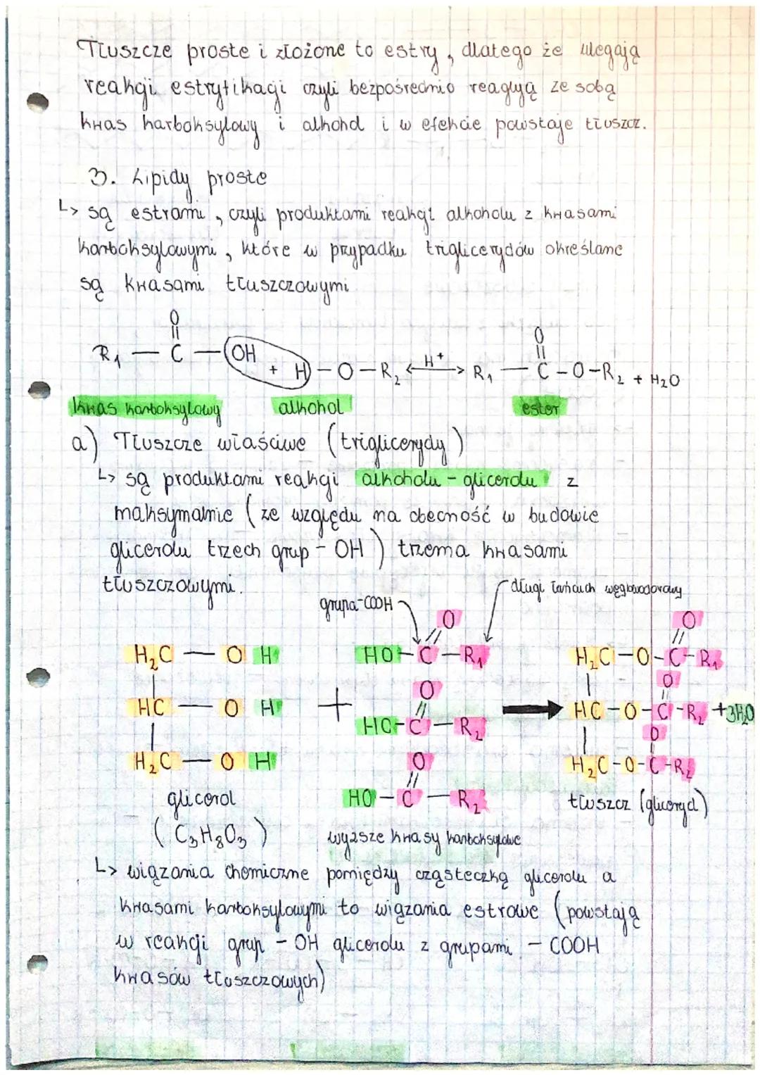 # BUDOWA I FUNKCJE
ZIPIDOW

1. Lipidy (tłuszcze)
a) Budowa chomiczna
> zbudowane z węgla, wodoru, tlonu a nichtóre
z nich dodatkowo z arotu 