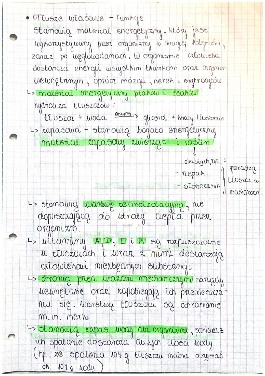 # BUDOWA I FUNKCJE
ZIPIDOW

1. Lipidy (tłuszcze)
a) Budowa chomiczna
> zbudowane z węgla, wodoru, tlonu a nichtóre
z nich dodatkowo z arotu 