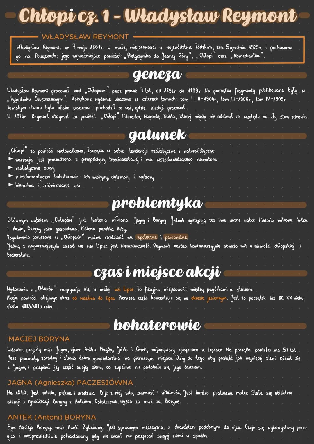 Reymont i Chłopi: Analiza Głównej Książki Noblisty