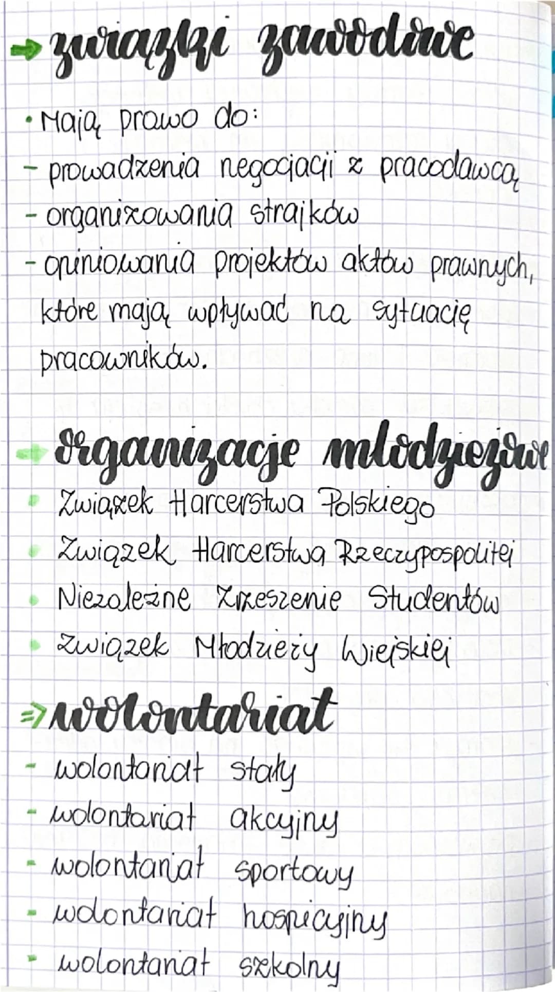 ORGANIZACJE
ОВУЛАГELSKIE
⇒ Swoboda zrzeszania się - to jedna z
najważniejszych praw obywatelskich.
Oznacza ono wolność przystępowania
do róż