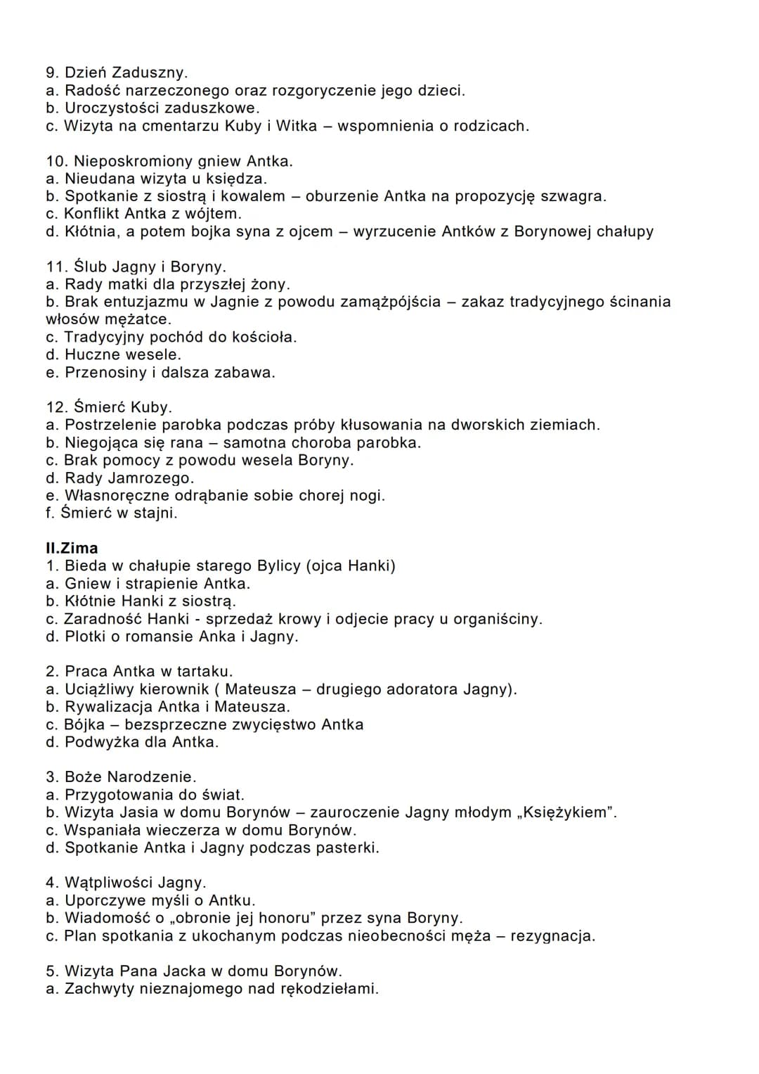 PROBLEMATYKA I MOTYWY W POWIEŚCI
CHŁOPI
Problematyka ,,Chłopów"
Społeczna i ekonomiczna- W Chłopach odnajdziemy wątki dotyczące biedy i
nędz