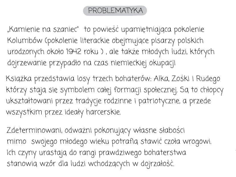 Geneza utworu
„Kamienie na szaniec" zostały wydane w 1944 roku
Aleksander Kamiński był twórca i komendantem organizacji
Małego Sabotażu Wawe