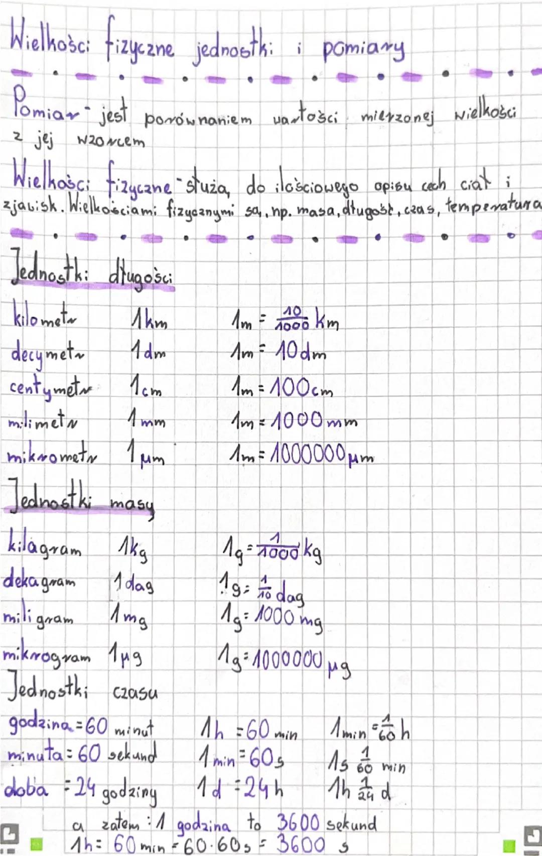 Wielkości fizyczne jednostki i pomiary.
jest porównaniem wartości mierzonej wielkości
Pomiar - jest
2 jej wzorcem
opisu cech ciat ;
Wielkośc