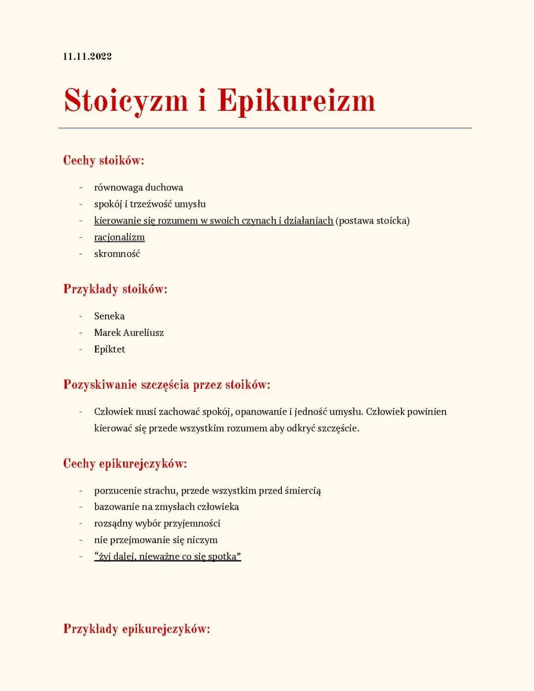 Stoicyzm i epikureizm