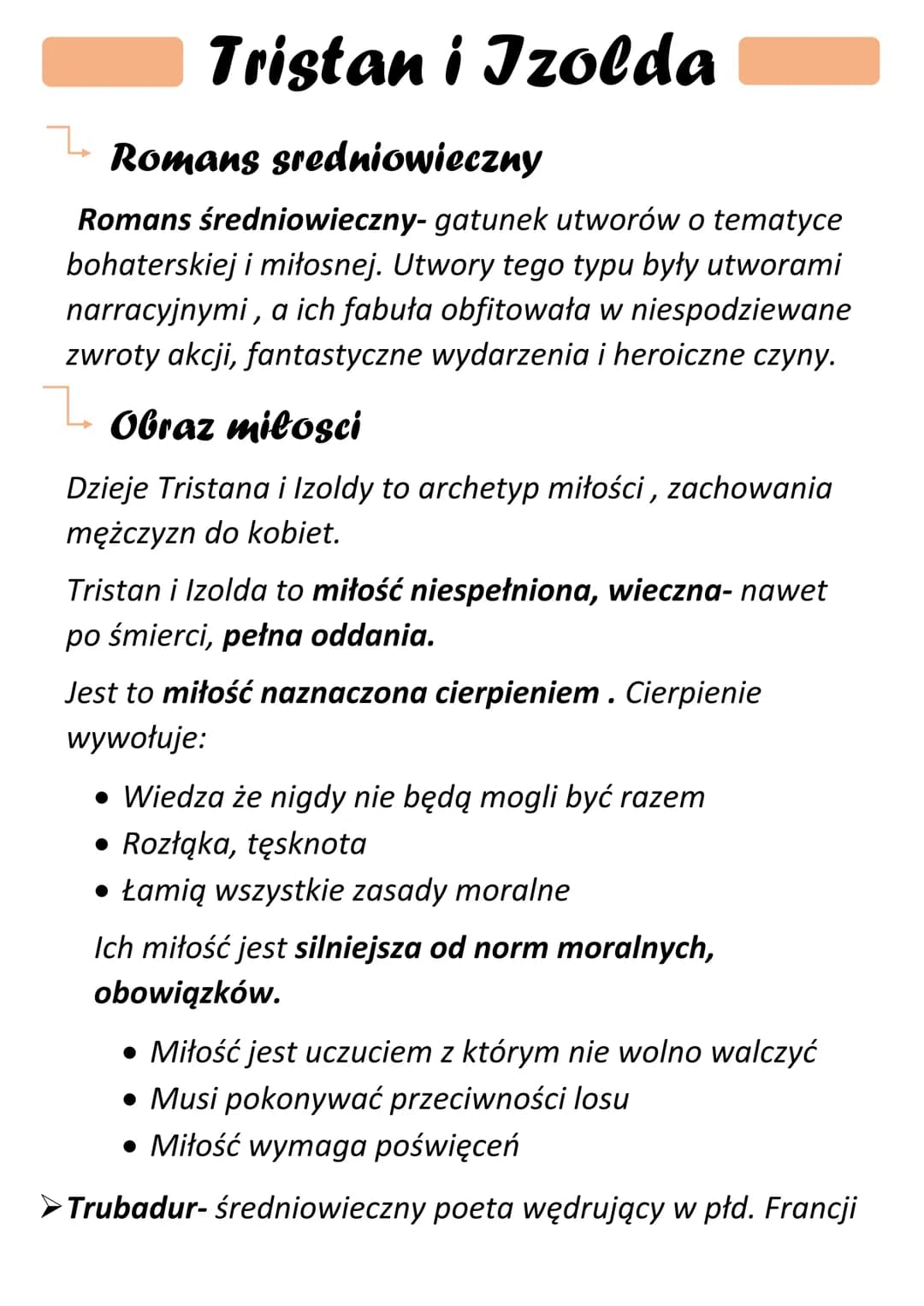 Z
Tristan i Izolda
Romans sredniowieczny
Romans średniowieczny- gatunek utworów o tematyce
bohaterskiej i miłosnej. Utwory tego typu były ut