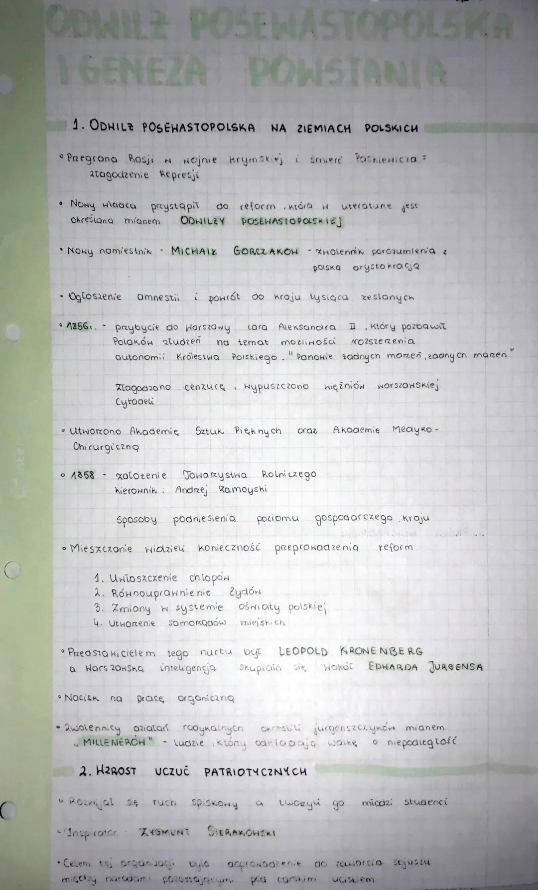 O
C
ODWILZ POSEWASTOPOLSKA
1GENEZA POWSTANIA
1. ODHILZ POSEHASTOPOLSKA NA ZIEMIACH POLSKICH
• Przegrona Rosji w wojnie Krymskiej Smower Pock