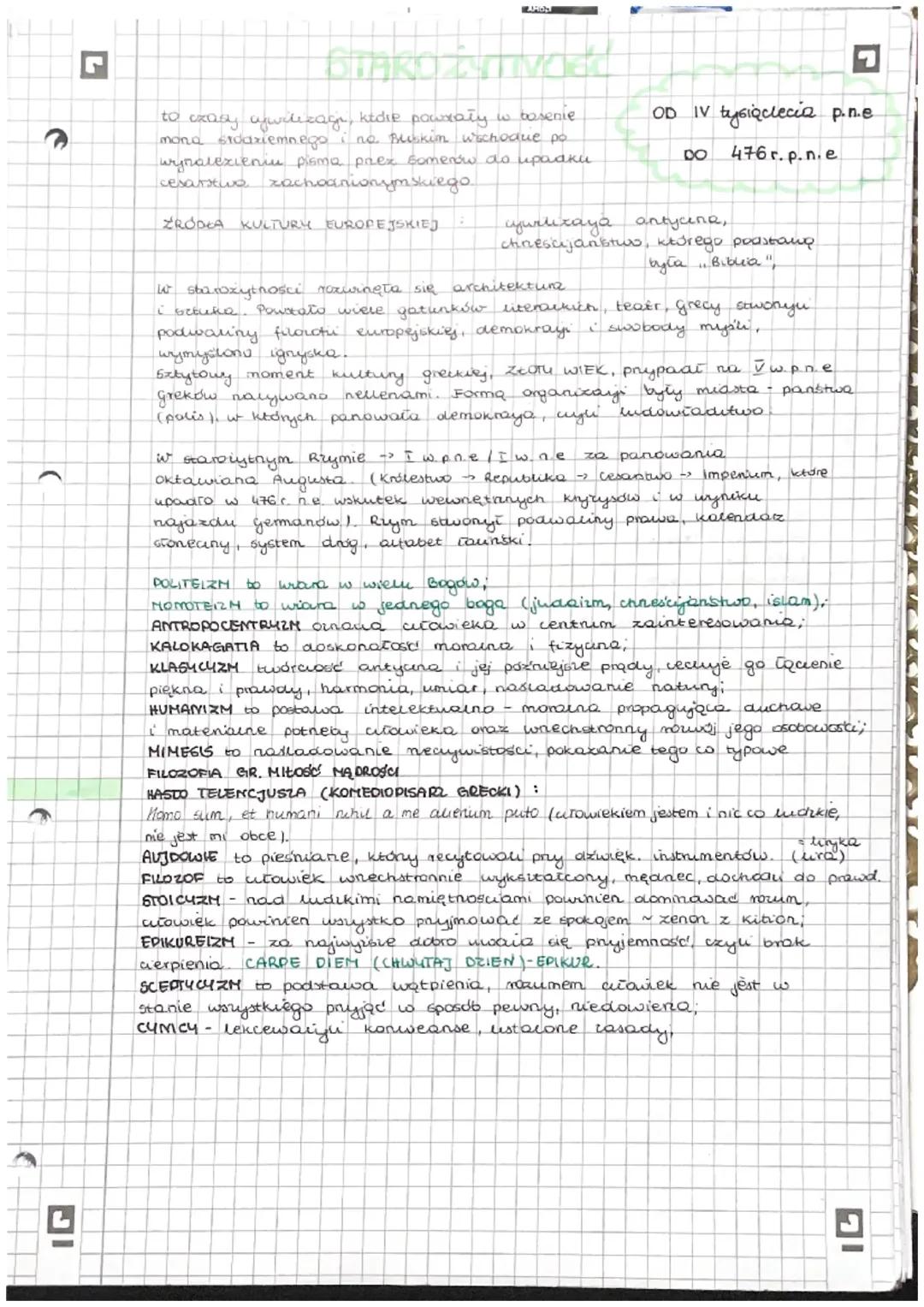 Starożytność - powtórzenie 