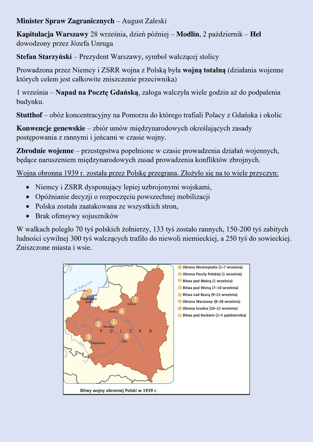 Wojna obronna Polski w 1939 r.
23 sierpnia 1939 r. – Pakt Ribbentrop-Mołotow zawarty przez III Rzeszę i ZSRR.
Podzielenie Polski pomiędzy Ni