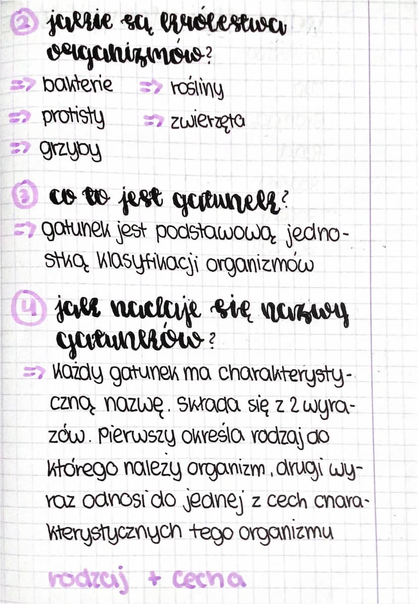 Leercja
t: Klasyfikacja organizmów
Ⓒ co to jest systematyka?
systematyka to dziedzina biologii
której głównym zadaniem jest podział
organizm