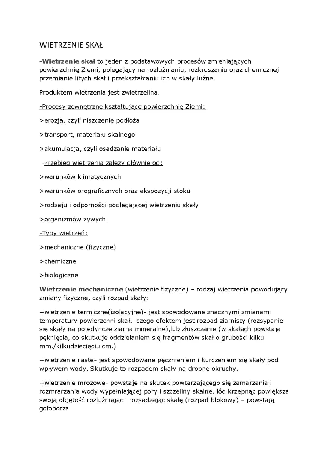WIETRZENIE SKAŁ