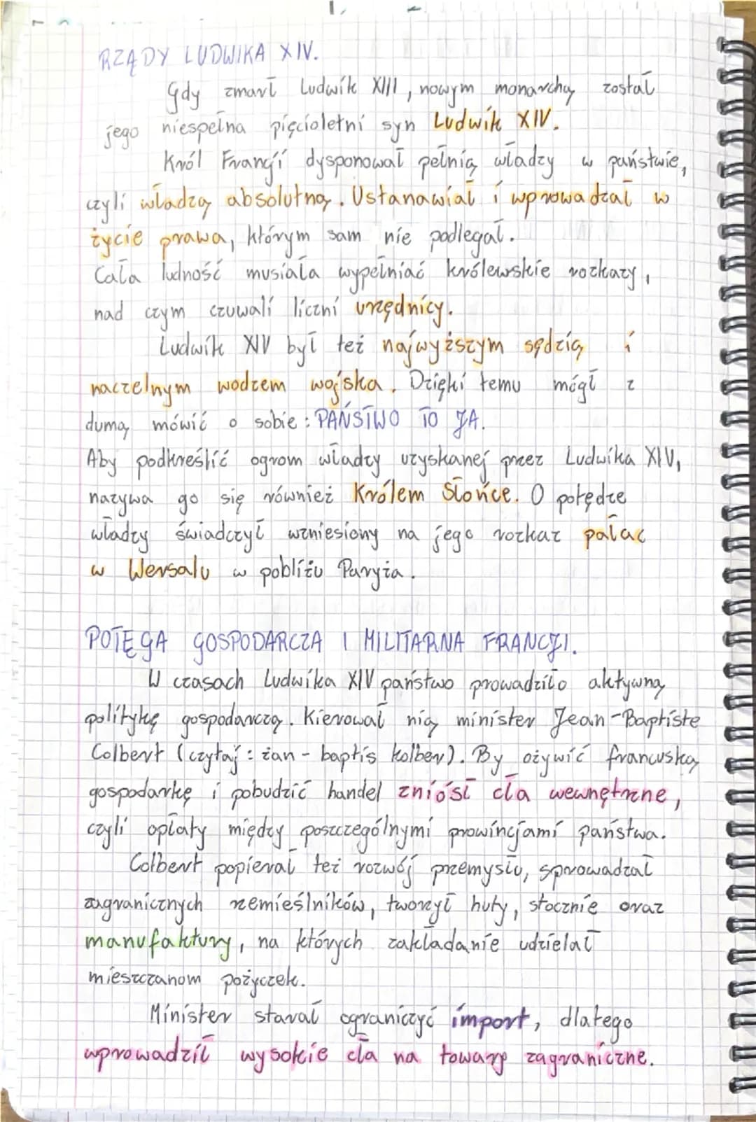 --- OCR Start ---
HISTORIA DZIAŁ IV
1. MONARCHIA ABSOLVINA WE FRANCJI
UMACNIANIE WŁADZY KRÓLEWSKIEJ.
Pod koniec XVI wieku królem Francji, og