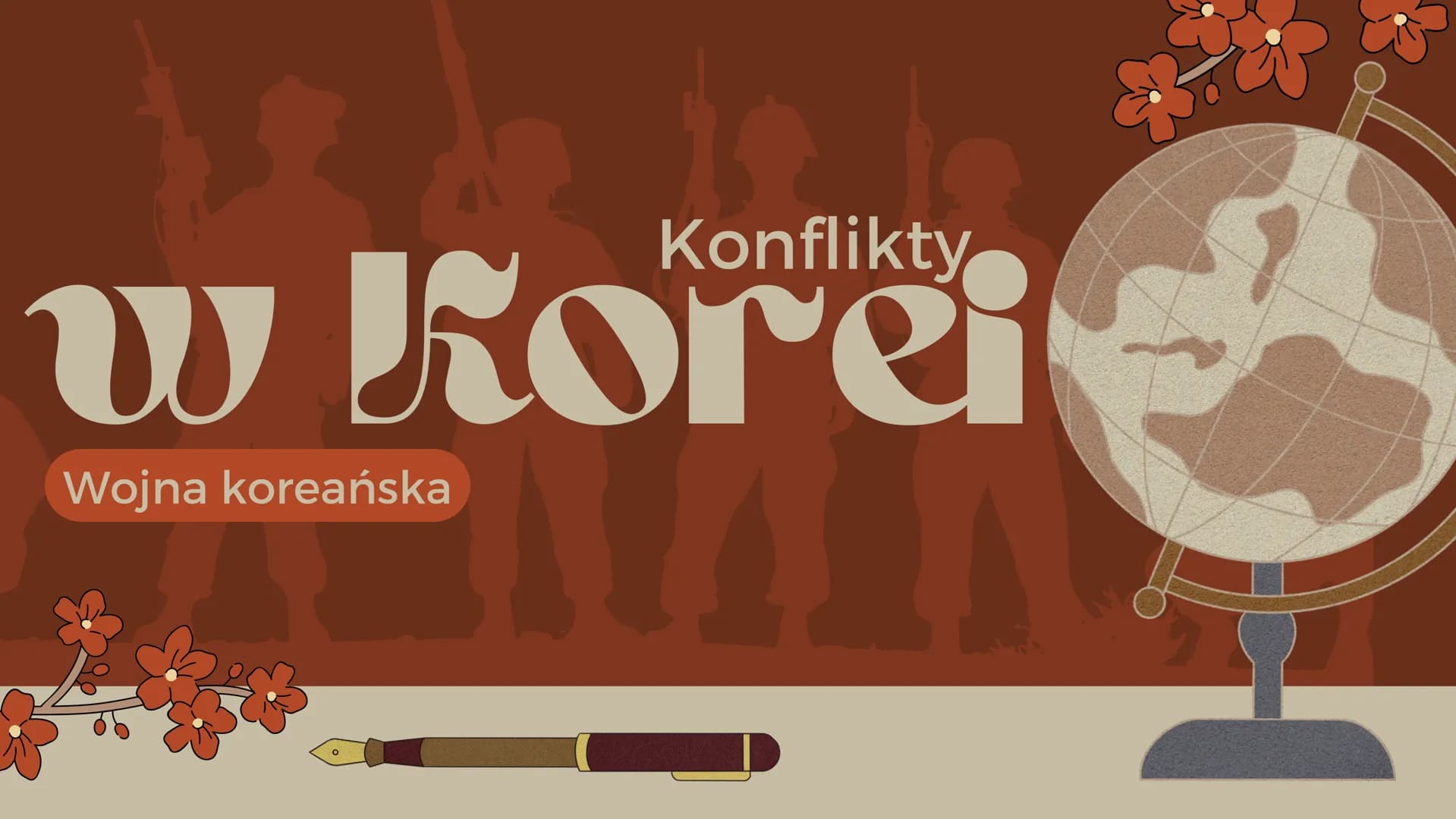 Konflikty
w Korei
M
Wojna koreańska
2 w, ther
d chaf
ll wat
u p!P
oj
an
rev
ес
Ba
Wojna koreańska
Trwała 3 lata
Wojna koreańska rozpoczęła s