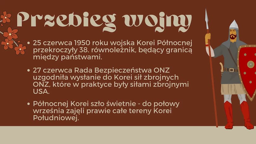Konflikty
w Korei
M
Wojna koreańska
2 w, ther
d chaf
ll wat
u p!P
oj
an
rev
ес
Ba
Wojna koreańska
Trwała 3 lata
Wojna koreańska rozpoczęła s