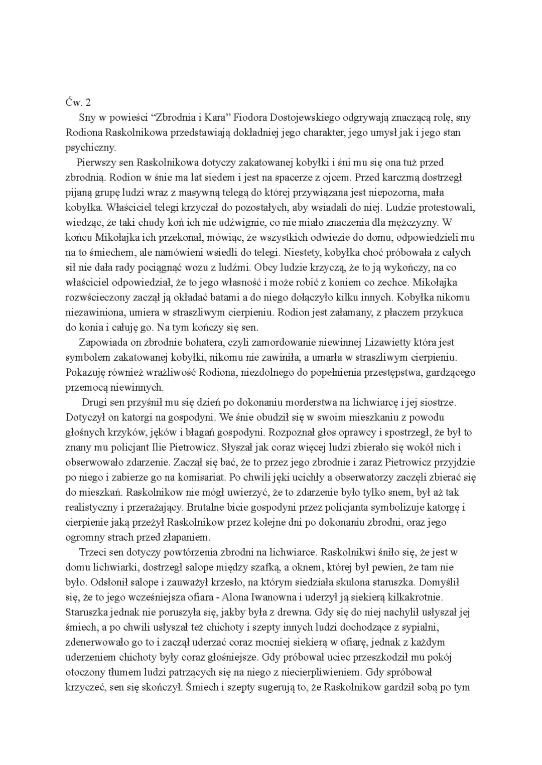 Sny w Zbrodni i Karze - Analiza i Opis